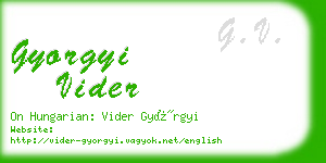 gyorgyi vider business card